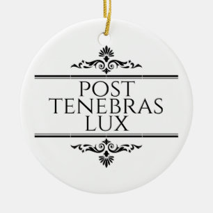 Post Tenebras Lux Ceramic Tree Decoration