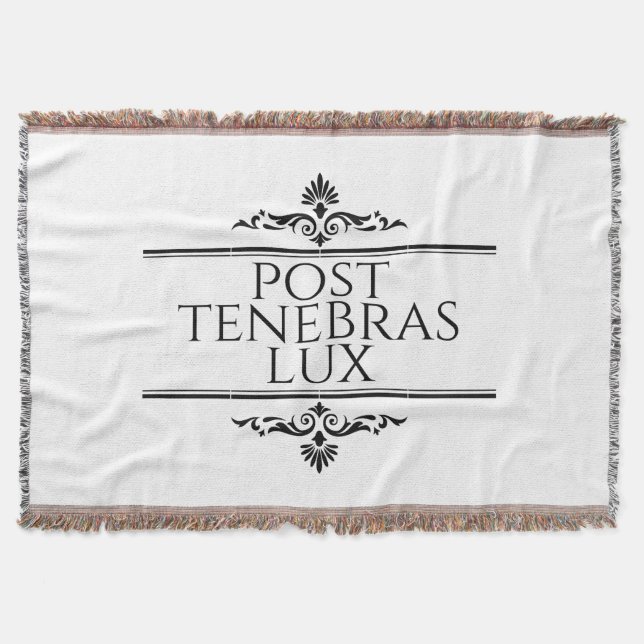 Post Tenebras Lux Throw Blanket (Front)