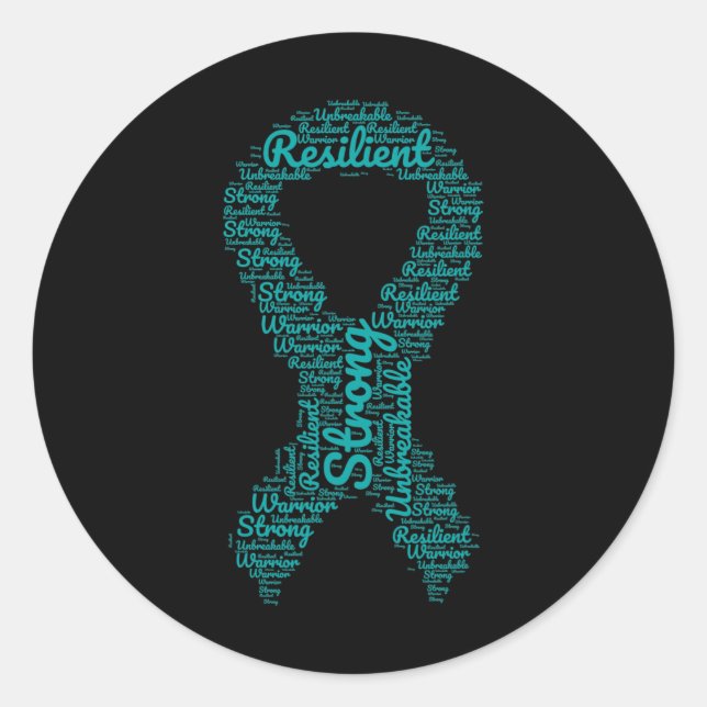 Post-traumatic Stress Disorder Awareness Month Tea Classic Round Sticker (Front)