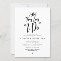 Post wedding, after they say i do, black script