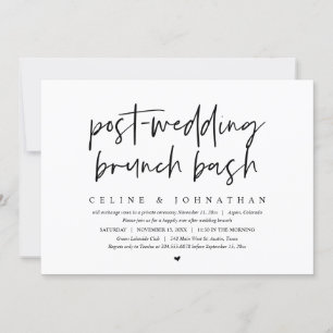 Post-wedding Brunch Bash, Wedding Elopement Invitation