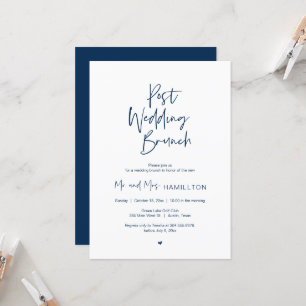 Post wedding Brunch, Modern Minimalist, Simple Inv Invitation