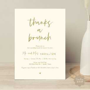Post wedding Brunch, Thanks a Brunch Invitation