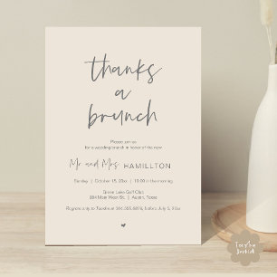 Post wedding Brunch, Thanks a Brunch Invitation