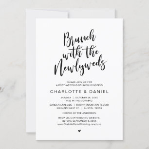 Post wedding, Brunch with the newlyweds, Elopement Invitation