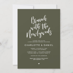 Post wedding, Brunch with the newlyweds, Olive Invitation