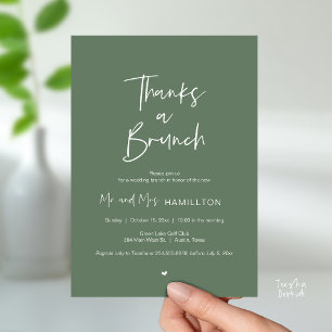 Post wedding Celebration, Thanks a Brunch Invitation
