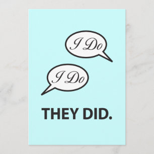 Post Wedding Party I Do I Do They Did Invitation