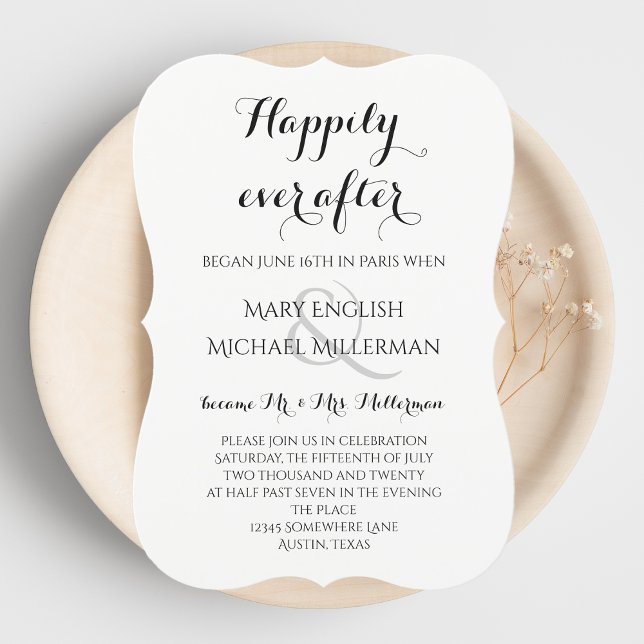 Post Wedding Reception Happily ever after Invitation (Creator Uploaded)