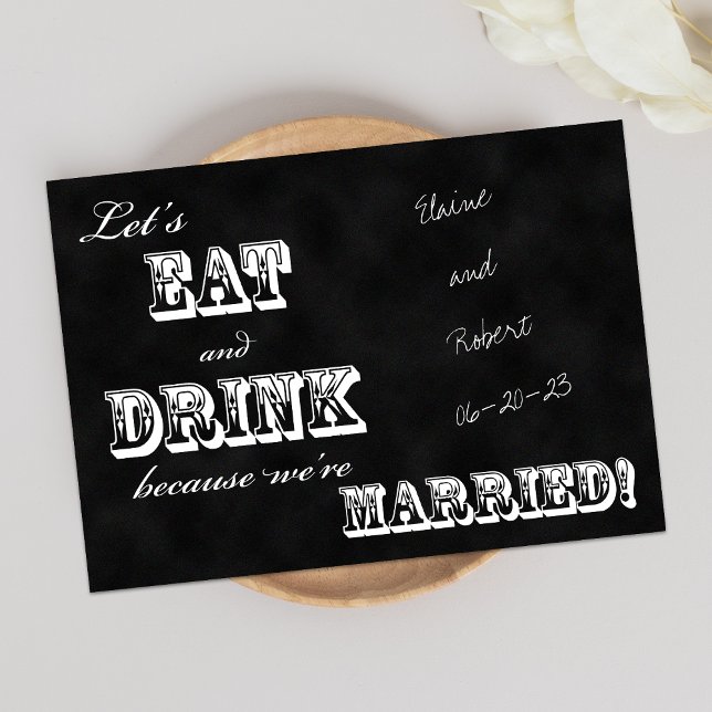 Post Wedding Reception Invitation -- Chalkboard (Creator Uploaded)