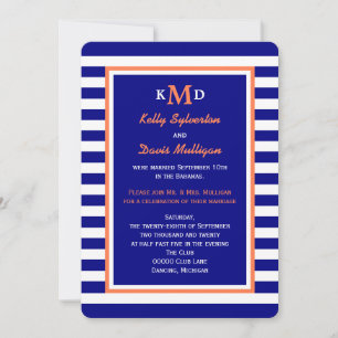 Post Wedding Reception Invitation -- Nautical