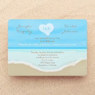 Post Wedding Reception Invitation Watercolor