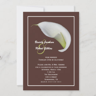 Post Wedding Reception Invitations Chocolate Brown