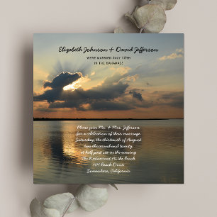 Post Wedding Reception Invitations - Sunset