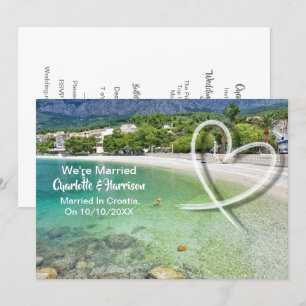 Post Wedding Reception Party Married In Croatia Invitation