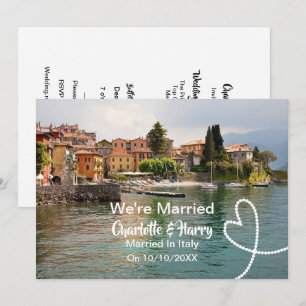 Post Wedding Reception Party Married In Italy Invitation