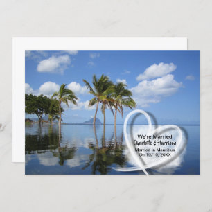Post Wedding Reception Party Married In Mauritius Invitation