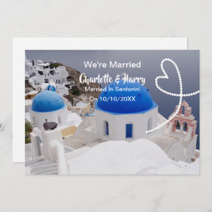 Post Wedding Reception Party Married In Santorini Invitation