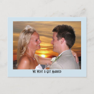 Post Wedding Reception Party Photo Personalised Invitation Postcard