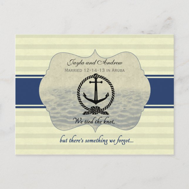 Post Wedding Reception Save the Date Announcement Postcard (Front)