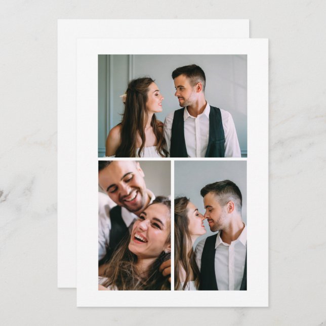 Post Wedding Three Photo Announcement (Front/Back)