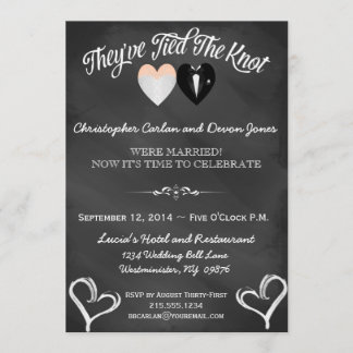Post Wedding Trendy Chalkboard Invitation