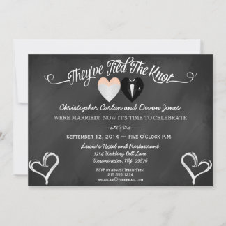 Post Wedding Trendy Chalkboard Invitation