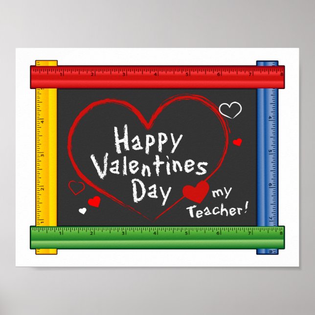 Post Your Valentine’s Day Wishes for Teacher Poster (Front)