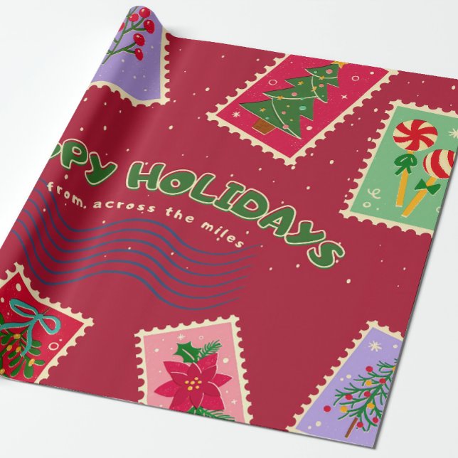 Postage christmas wrapping paper (Creator Uploaded)