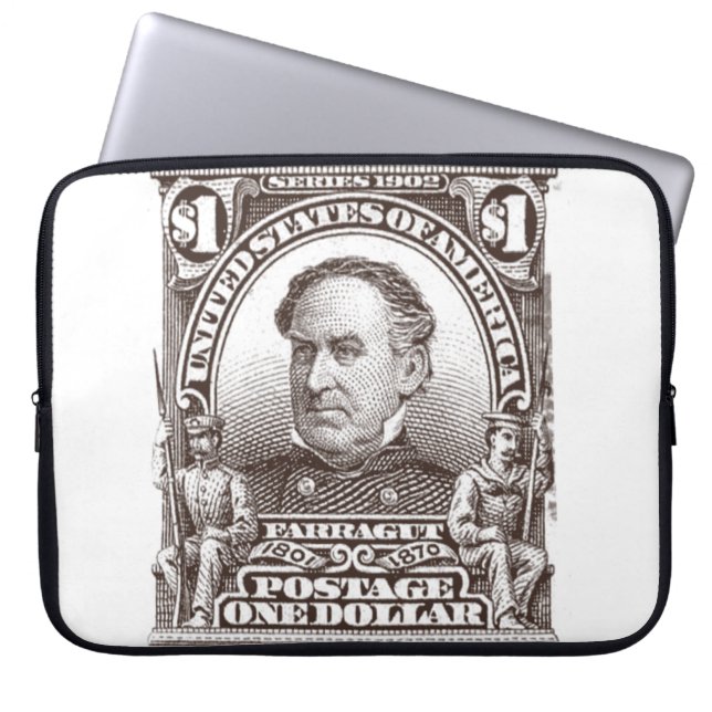 Postage one dollar laptop sleeve (Front)