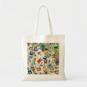 Postage Stamp Collage Travel Tote Bag