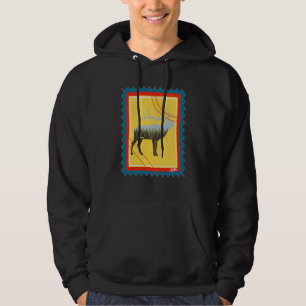 Postage Stamp Wild Elk Animal Nature Moose Hoodie