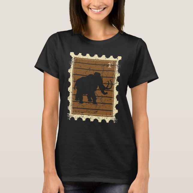 Postage Stamp With A Mammoth T-Shirt (Front)