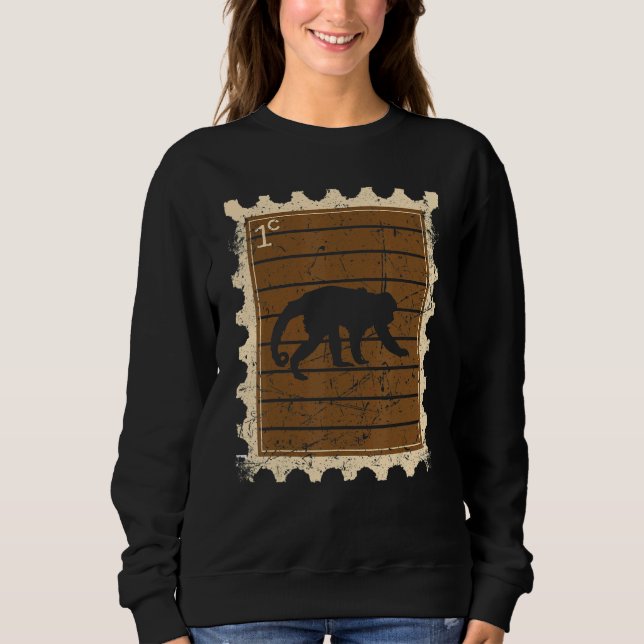 Postage Stamp With A Monkey Sweatshirt (Front)