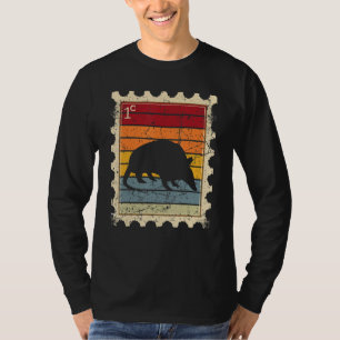 Postage Stamp With A Sunset Armadillo T-Shirt