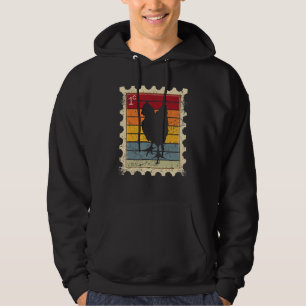 Postage Stamp With A Sunset Chicken Hoodie