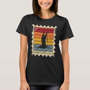 Postage Stamp With A Sunset Flying Bird T-Shirt