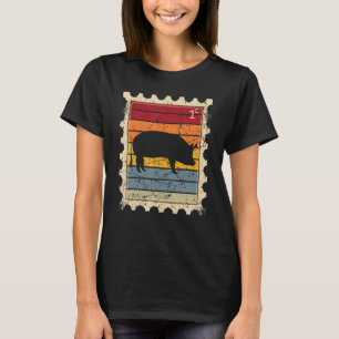 Postage Stamp With A Sunset Pig 1 T-Shirt