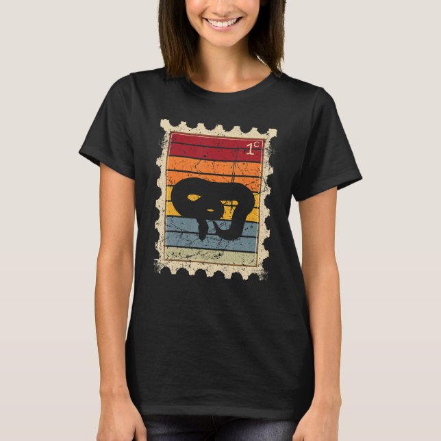 Postage Stamp With A Sunset Snake T-Shirt (Front)