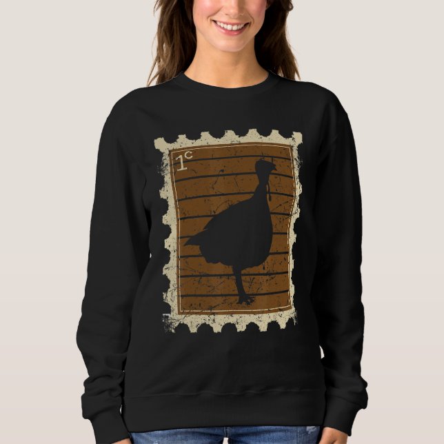 Postage Stamp With A Turkey Sweatshirt (Front)