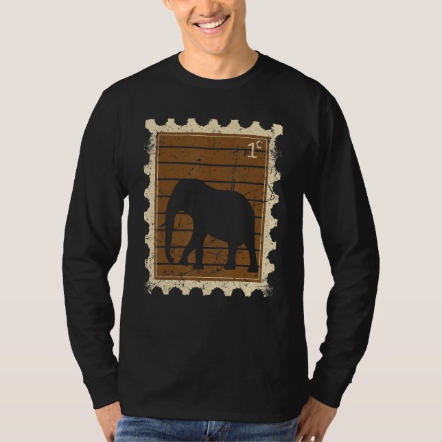 Postage Stamp With An Elephant T-Shirt (Front)