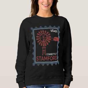 Postage Stamp With An Old Wind Turbine In Stamford Sweatshirt