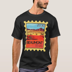 Postage Stamp With Desert Landscape Beaumont In Te T-Shirt