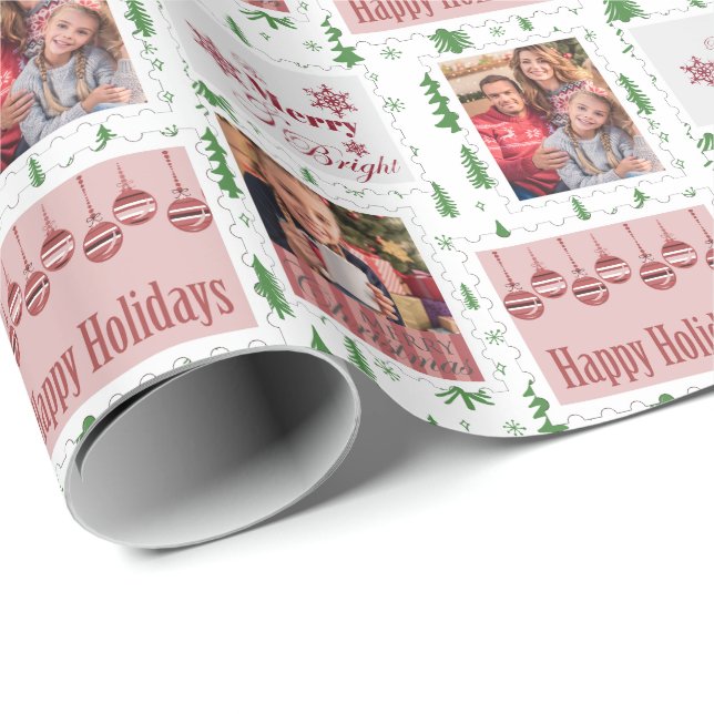 Postage Stamps Personalised Photo Wrapping Paper (Roll Corner)