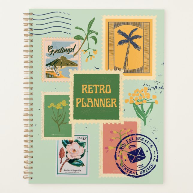 Postage Stamps Retro Planner (Front)