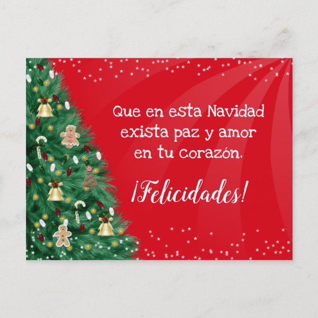 Postal Árbol de Navidad - Personalizable Postcard (Front)