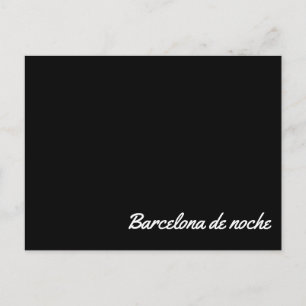 Postal Barcelona de noche Postcard