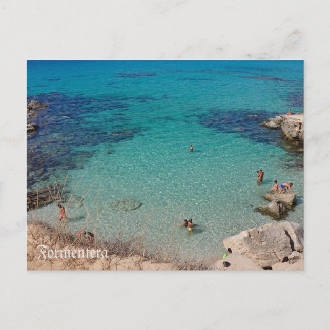 postal Caló des Mort en la isla de Formentera Postcard (Front)