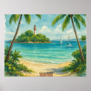Postal card Ilet of Gosier - Guadeloupe Poster