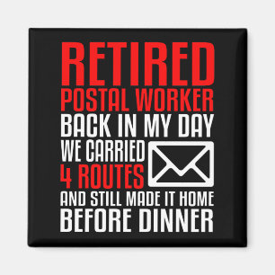 Postal Carrier Worker Retirement Gift Funny Mail Magnet